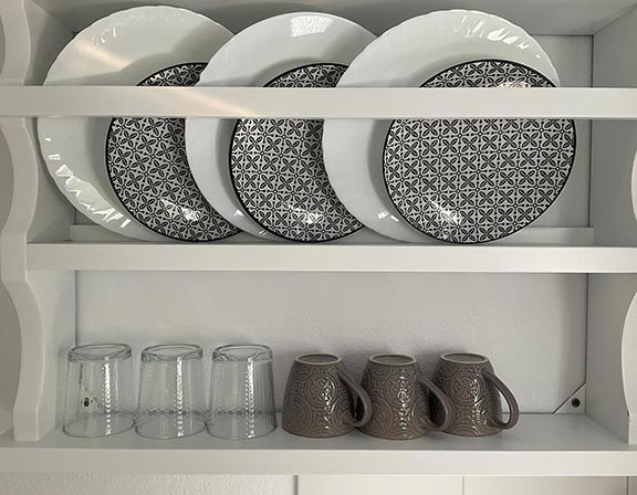 Εξοπλισμένη κουζίνα στα superior studios